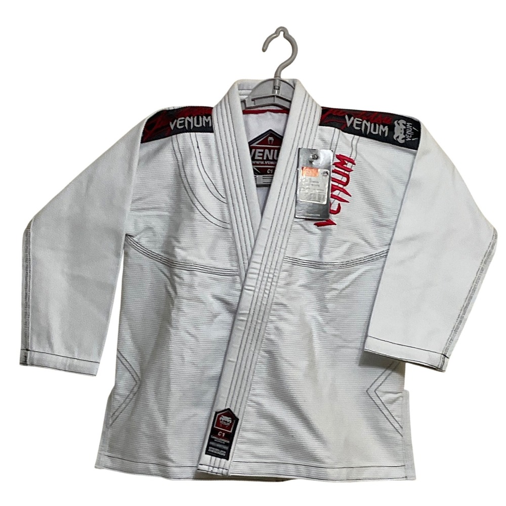 Venum BJJ Gi Challenger Kids C1 White Excellence Jiu Jitsu Embroidered